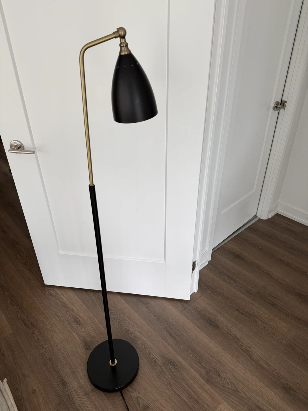Modern Black and Brass Floor Lamp - photo 2