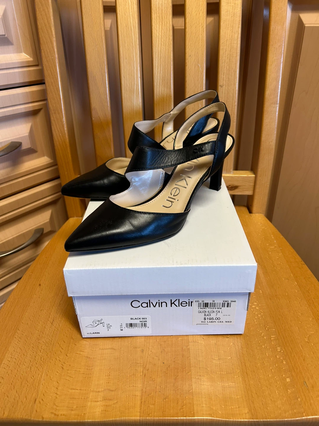 Calvin Klein Black Slingback Heels