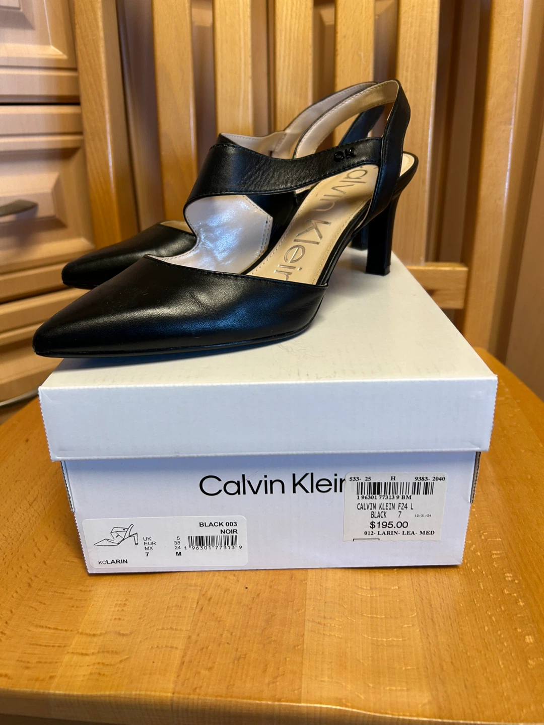 Calvin Klein Black Slingback Heels - photo 3