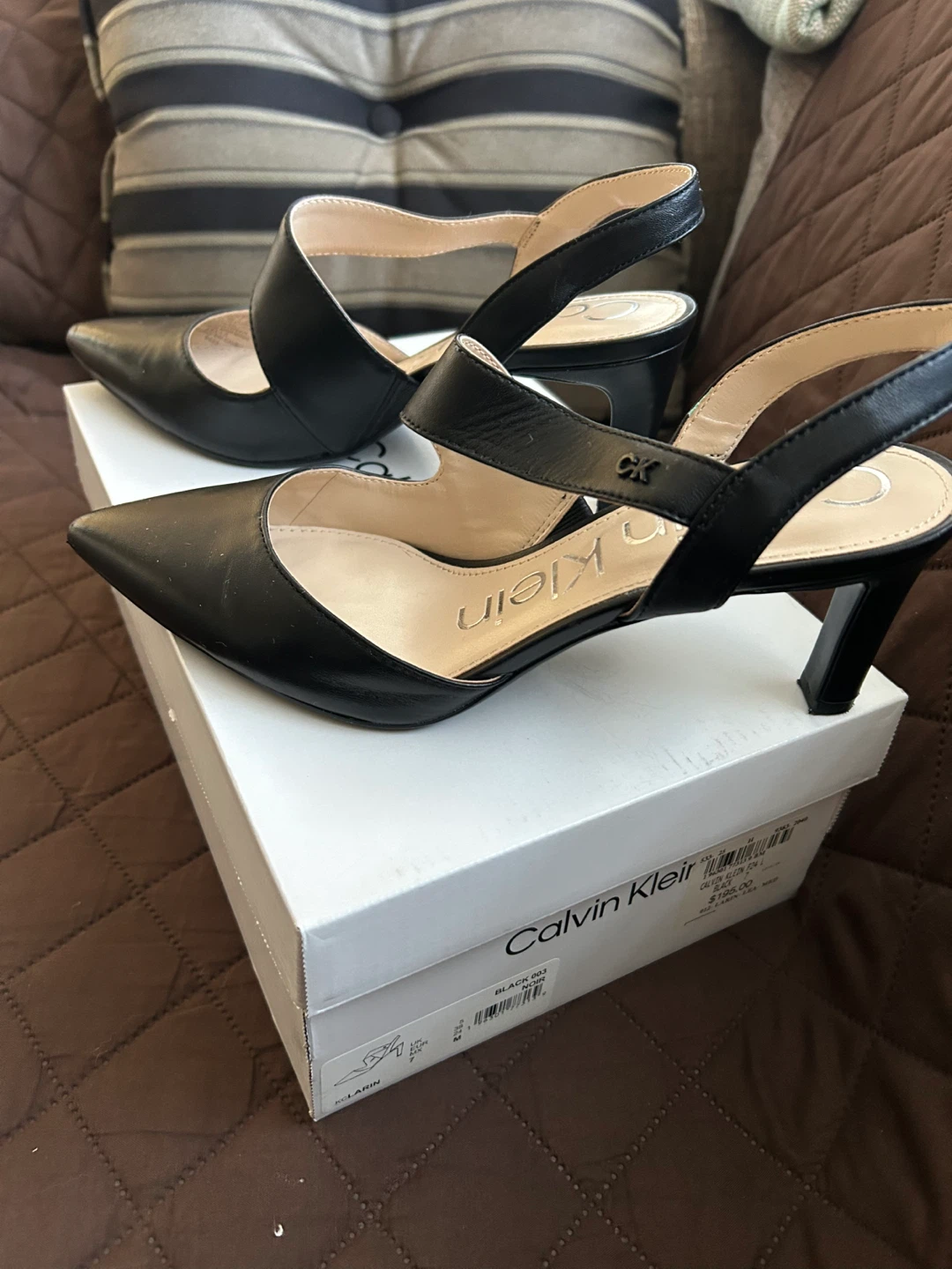 Calvin Klein Black Slingback Heels - photo 4