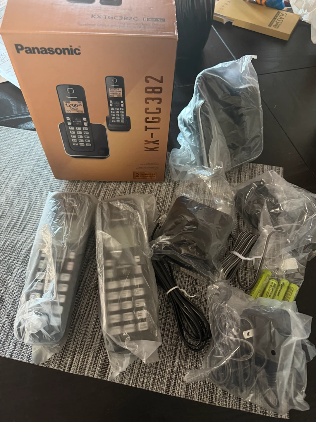 Panasonic KXTGC382B Cordless Phone with 2 Handsets - photo 3