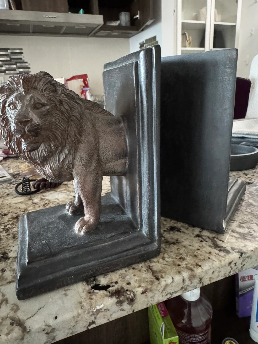 Cast Iron Lion Bookends - photo 2