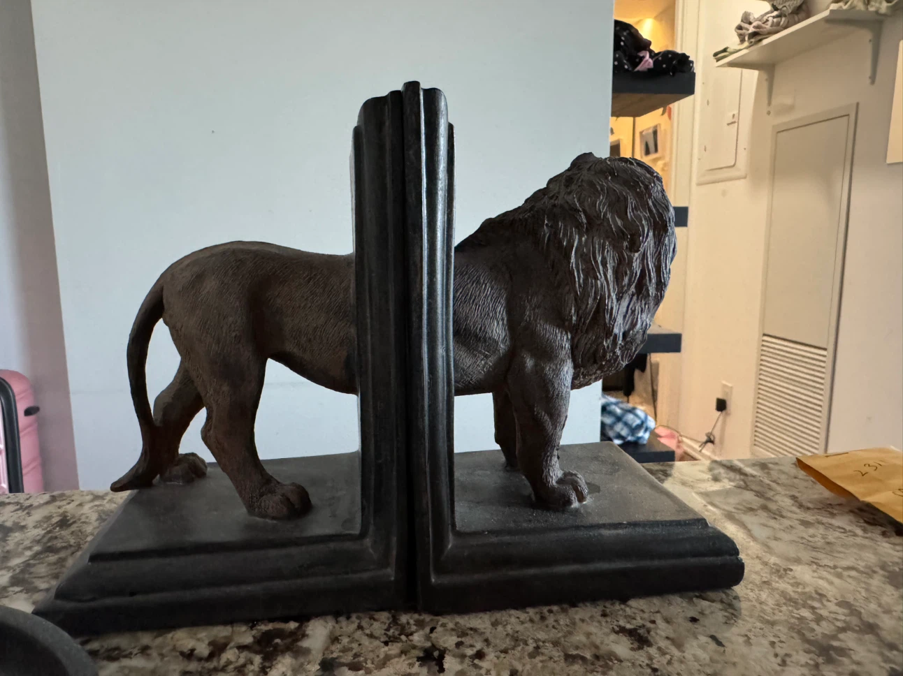 Cast Iron Lion Bookends - photo 5