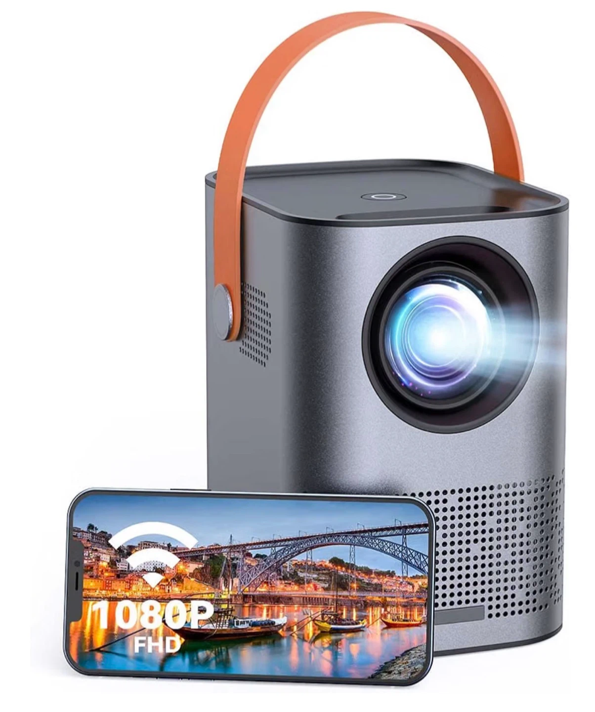 Portable 1080P Projector with Tripod