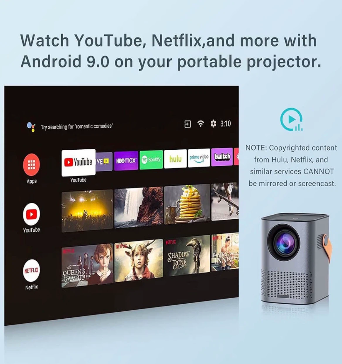 Portable 1080P Projector with Tripod - photo 3