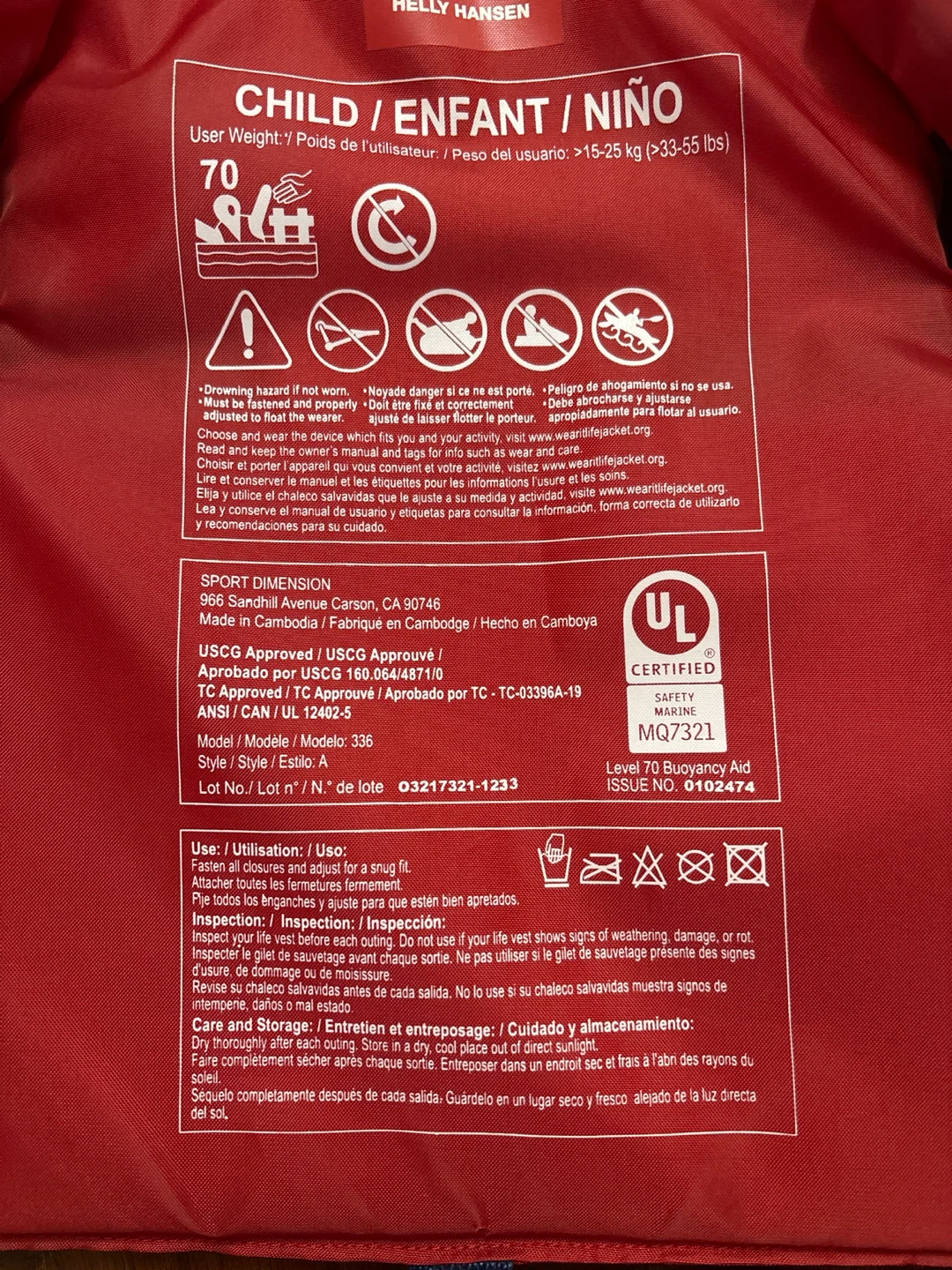 Helly Hansen Child Life Vest (15-25 kg) - photo 2