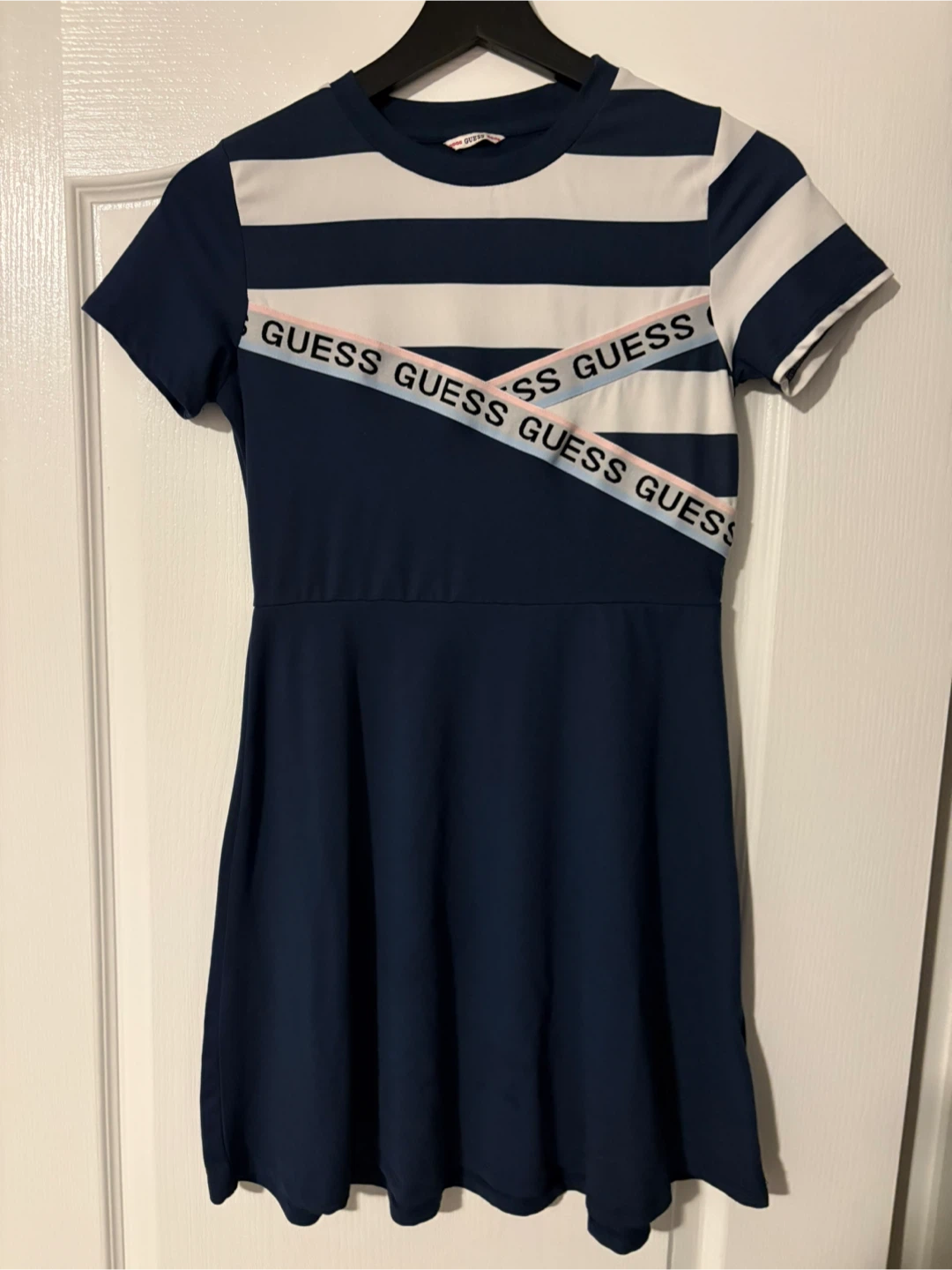 Guess navy blue short sleeve dress