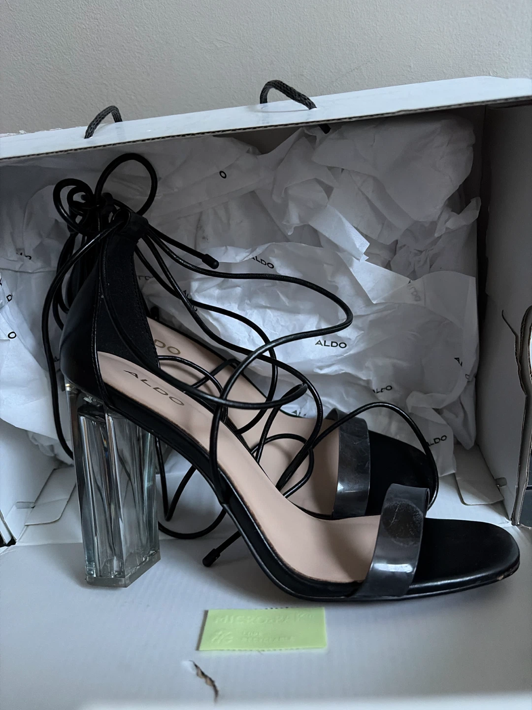 ALDO Black Lace-up Heels