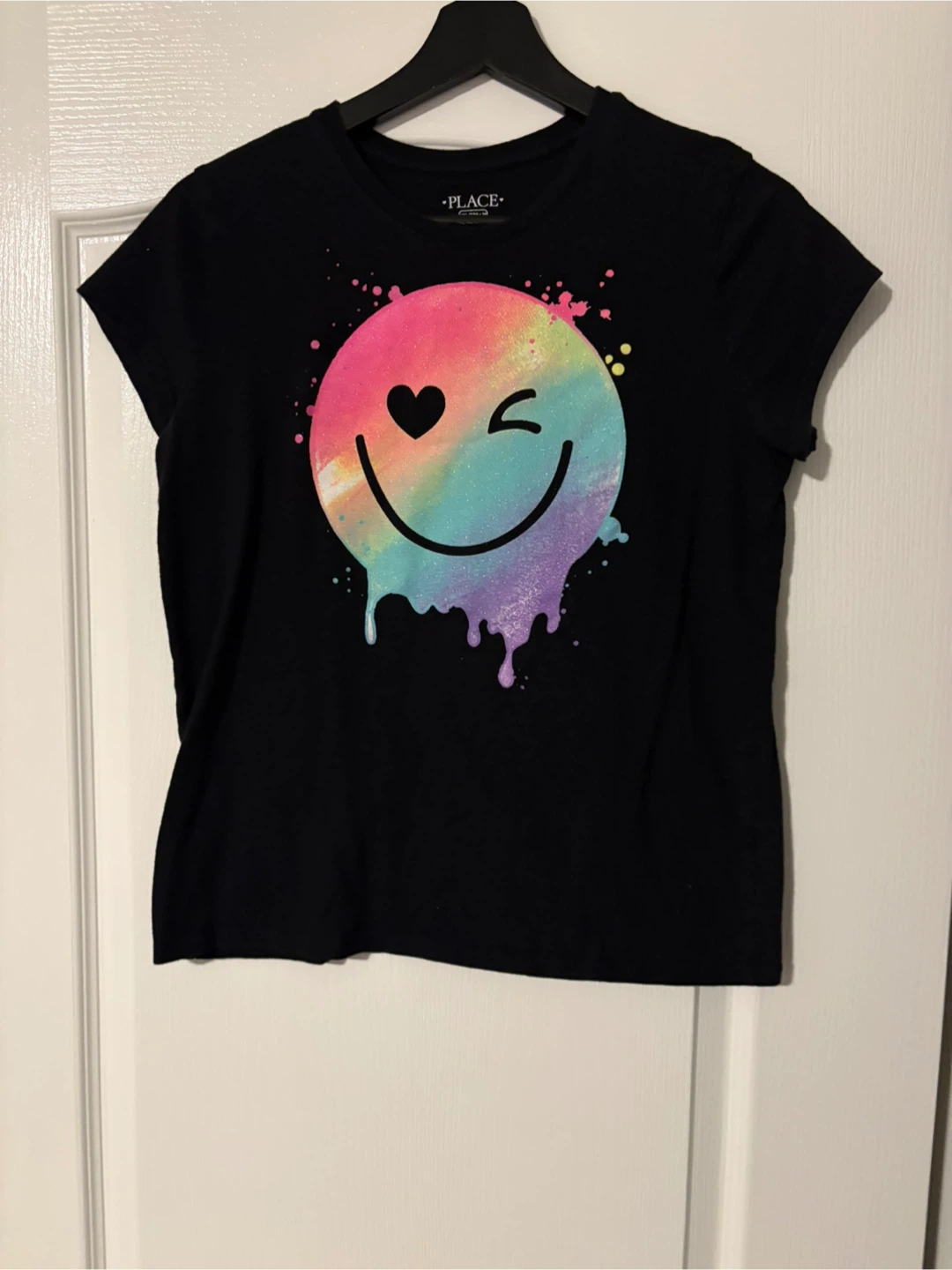 The Children's Place Black Smiley Face T-Shirt