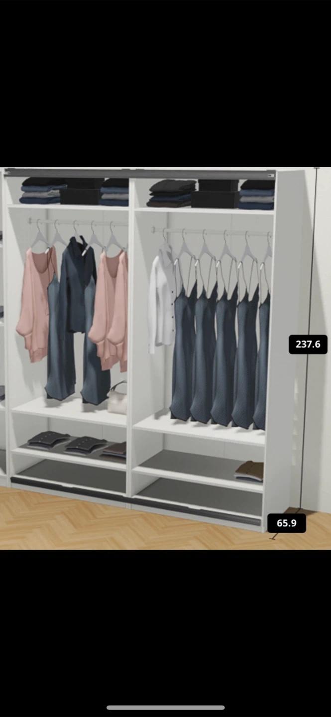🔥2 PAX Tall 91” Wardrobes + MUCH MORE Interior Accessories!