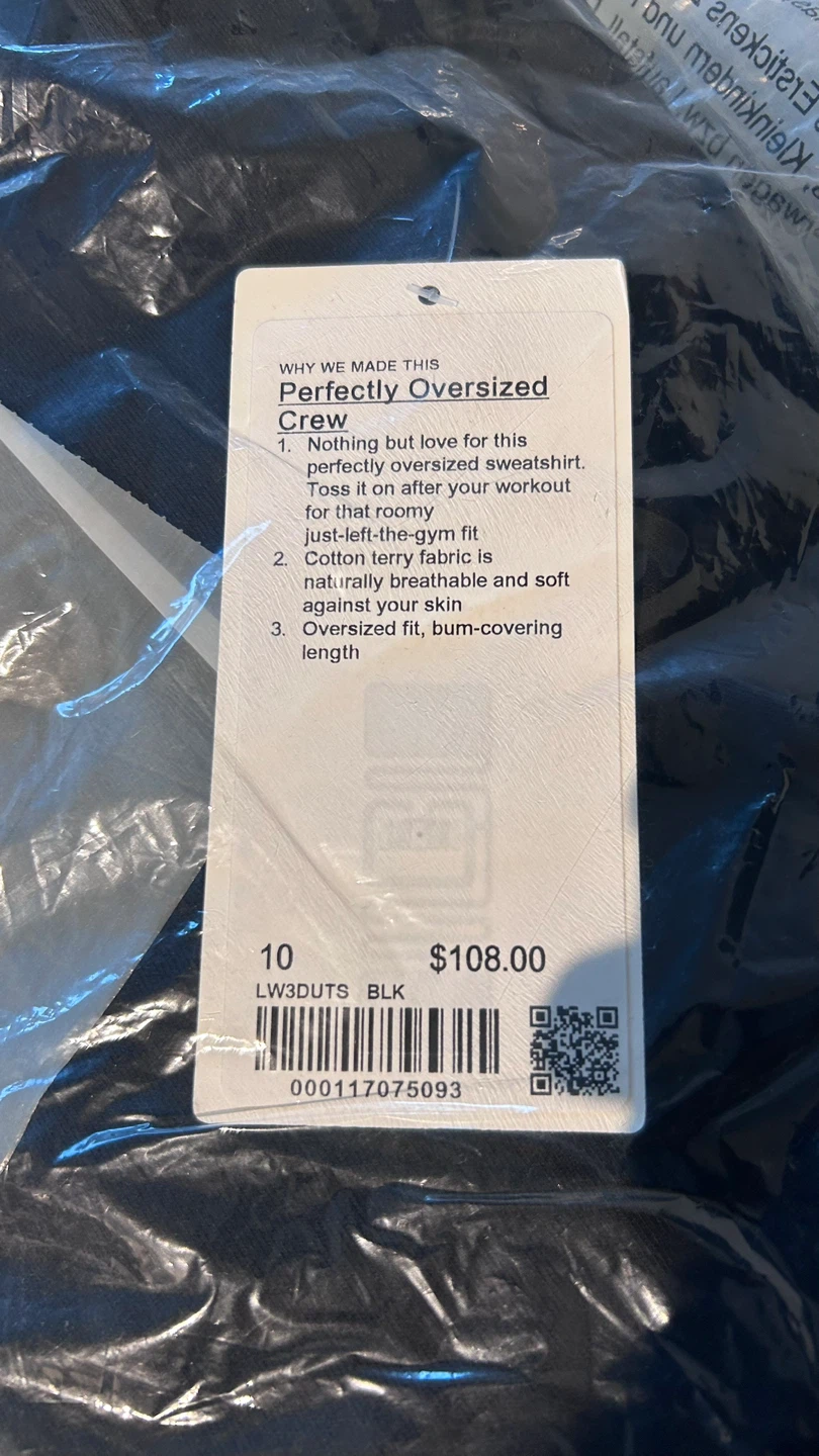 Lululemon Perfectly Oversized Crew Sweatshirt Black Size 10 - photo 5