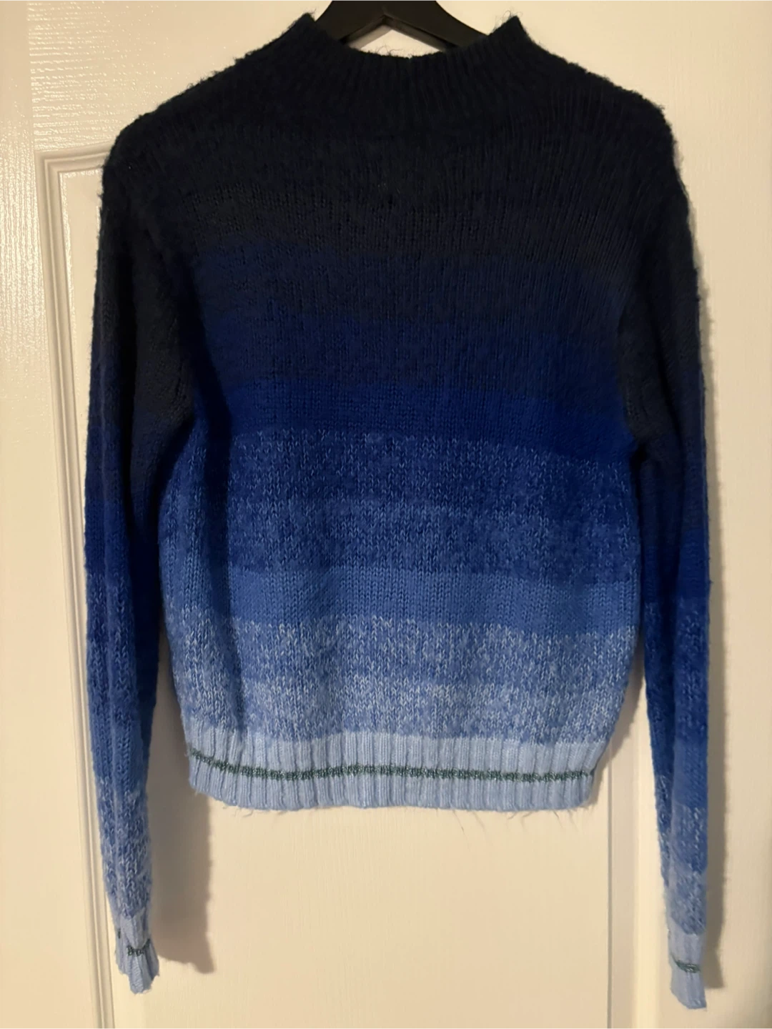 Blue Ombre Knit Mock Neck Sweater - photo 2
