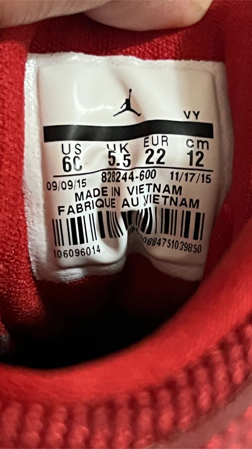 Nike Jordan Toddler Shoes Red 6c - photo 5