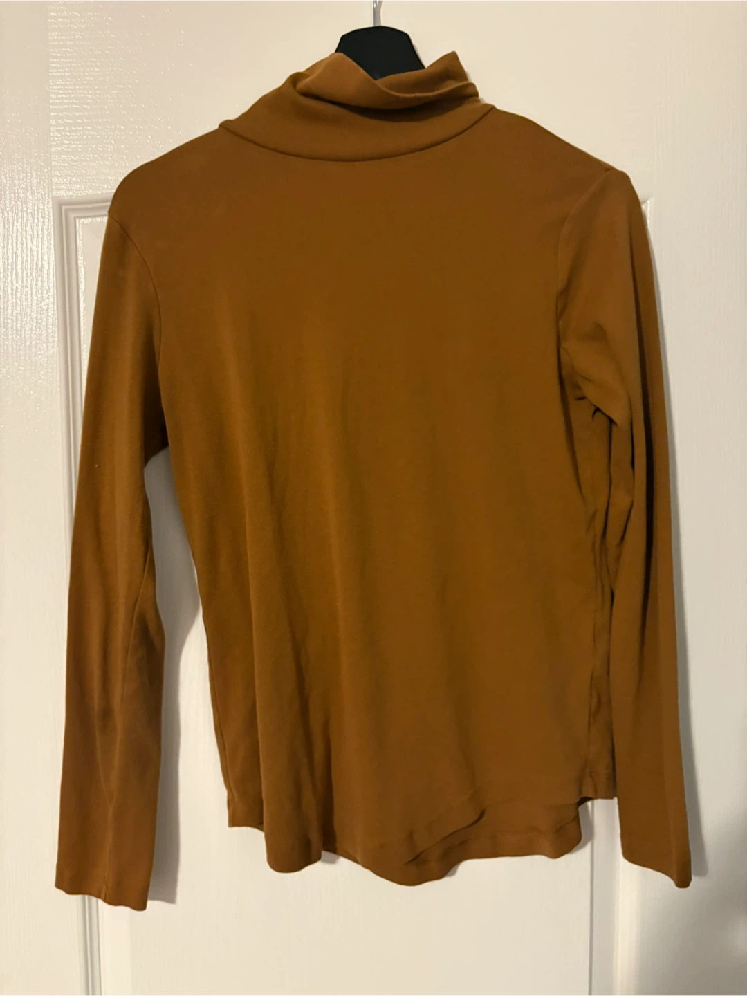 Tan Turtleneck Long Sleeve Top