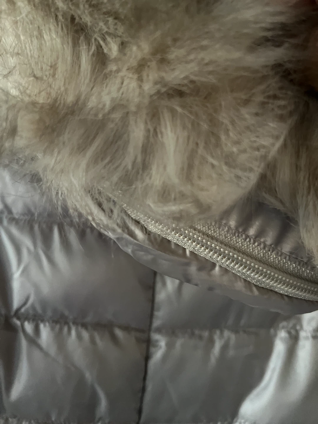 Kenneth Cole Long Quilted Winter Coat with Faux Fur Hood - photo 4