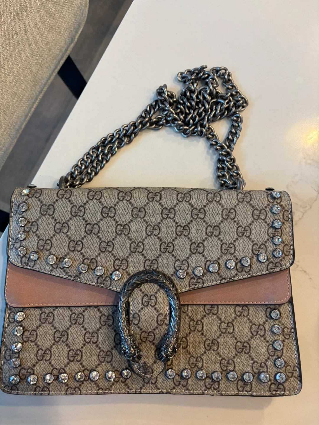 GG Supreme Crystal Embellished Bag