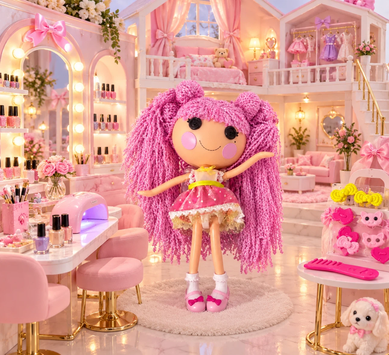 Lalaloopsy Doll with Pink Yarn Hair