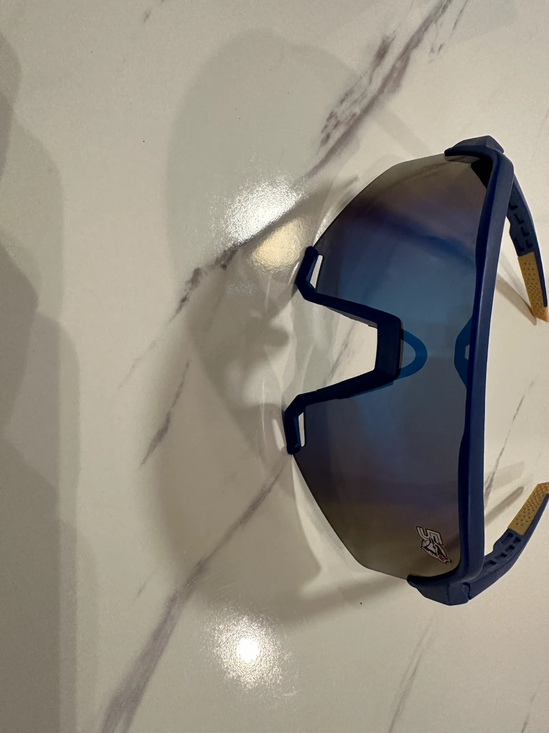 Blue Sport Sunglasses with Reflective Lenses - photo 3