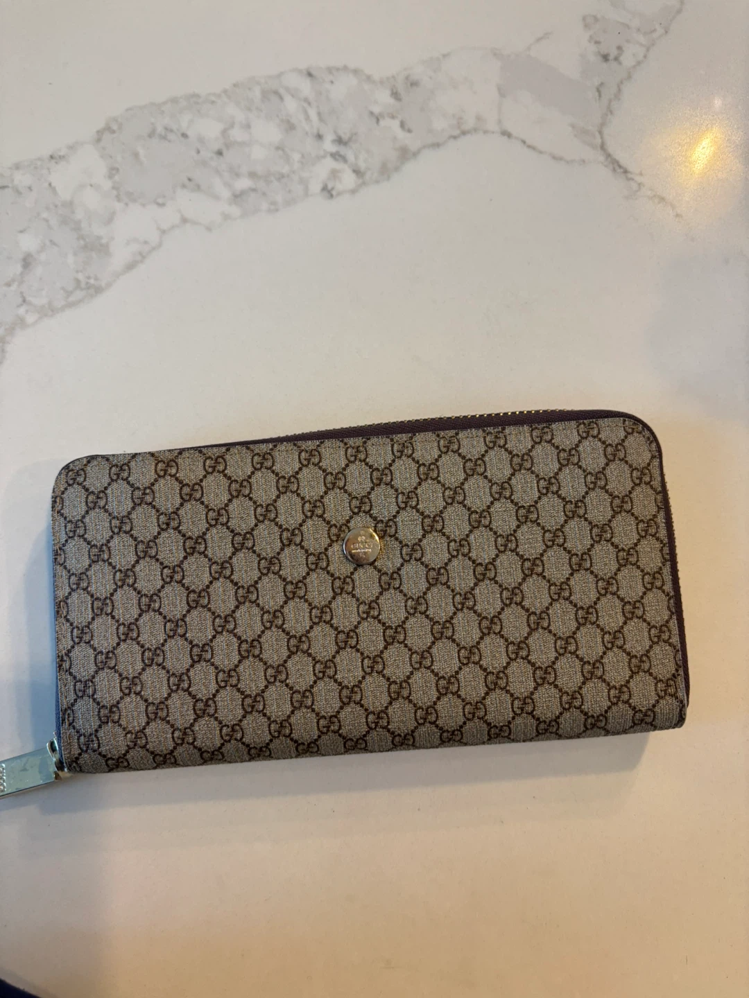 GG Supreme Zip-Around Wallet