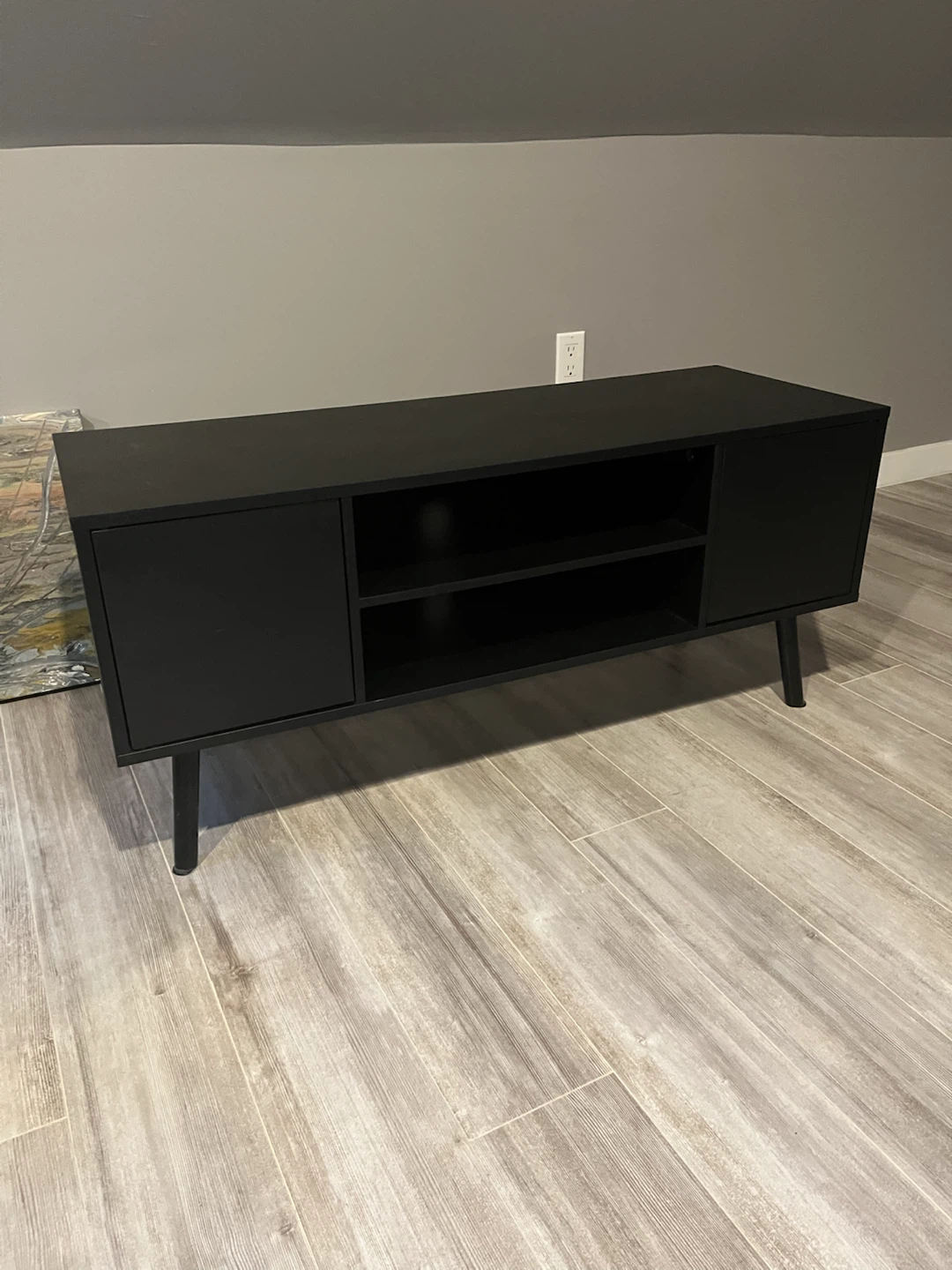Modern Black TV Stand Console - photo 3