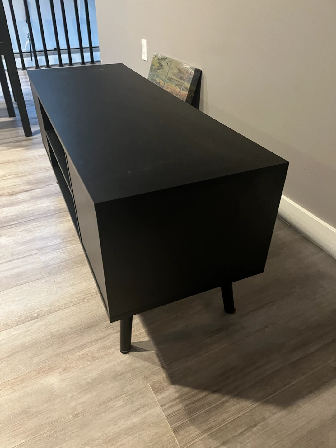 Modern Black TV Stand Console - photo 4
