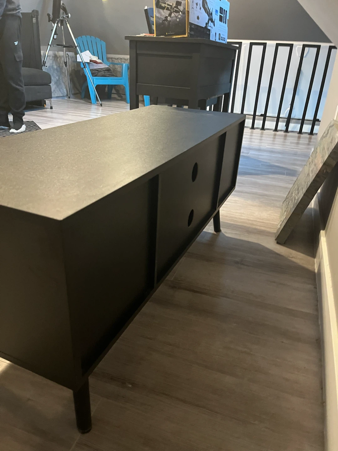 Modern Black TV Stand Console - photo 5