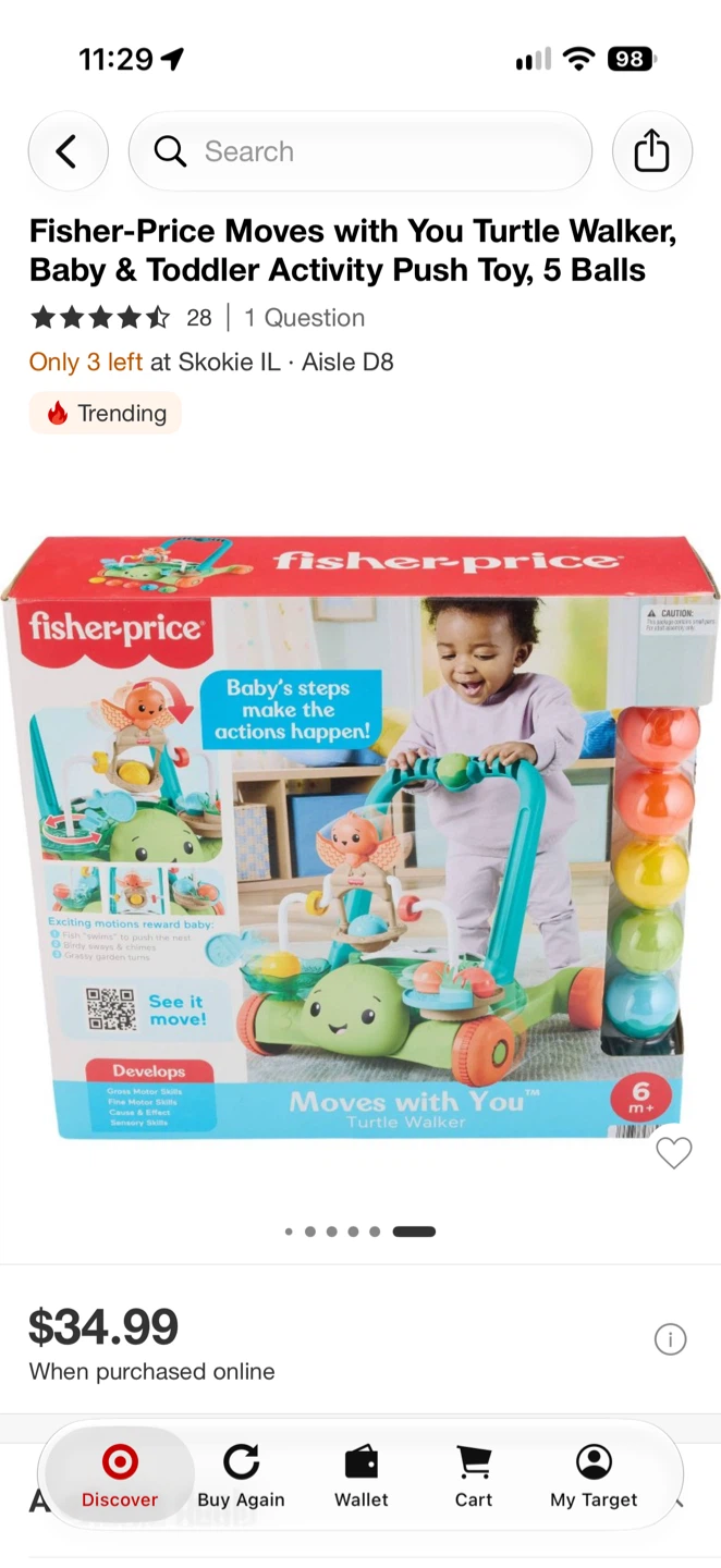 Fisher-Price Moves with You Turtle Walker
