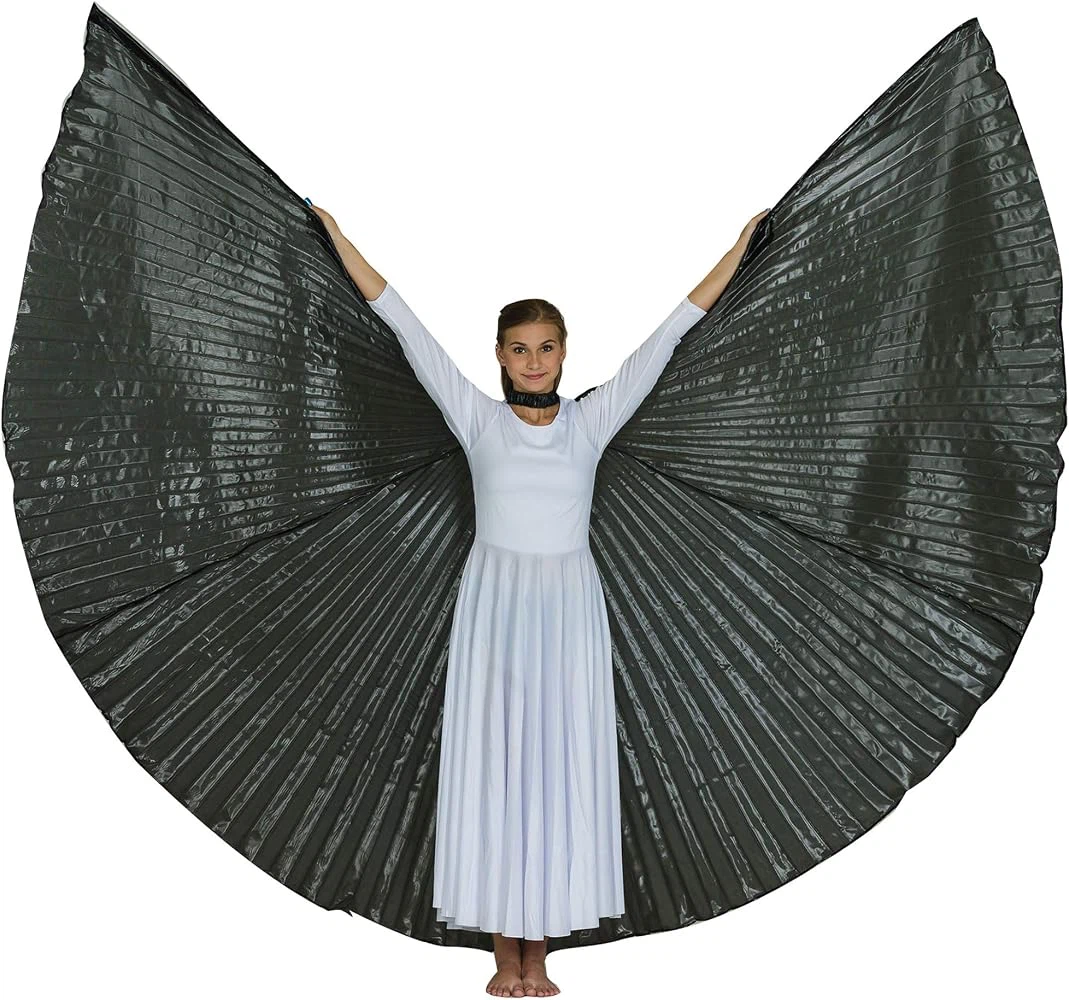 Black Metallic Dance Wings - adult size