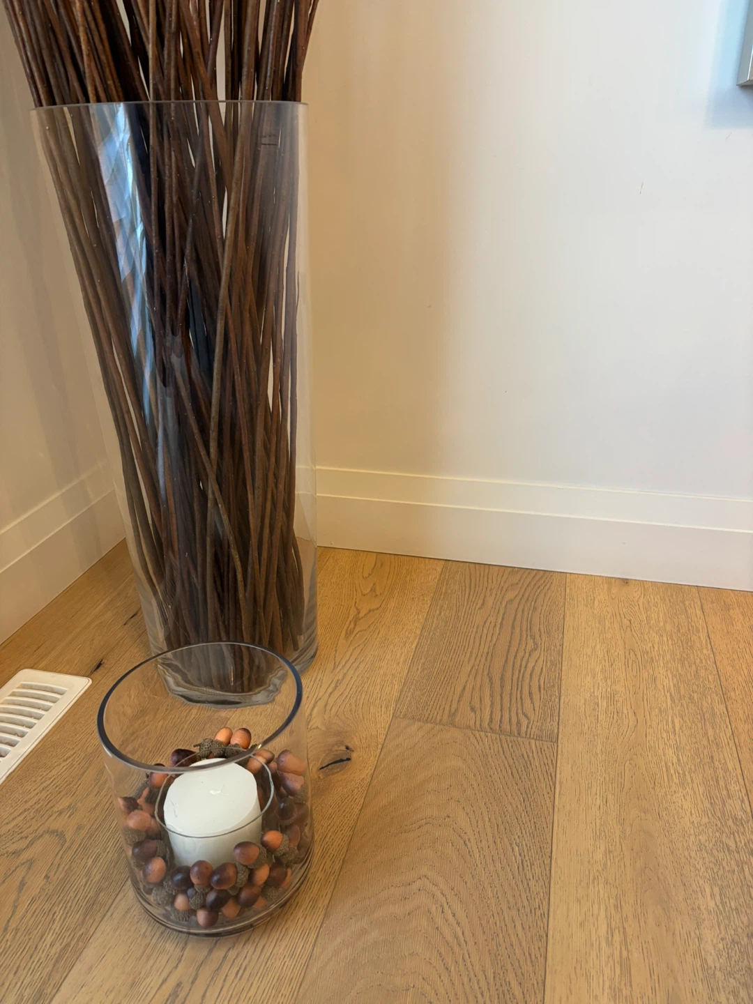 Large Clear Glass Floor Vase with Decorative Branches - photo 5