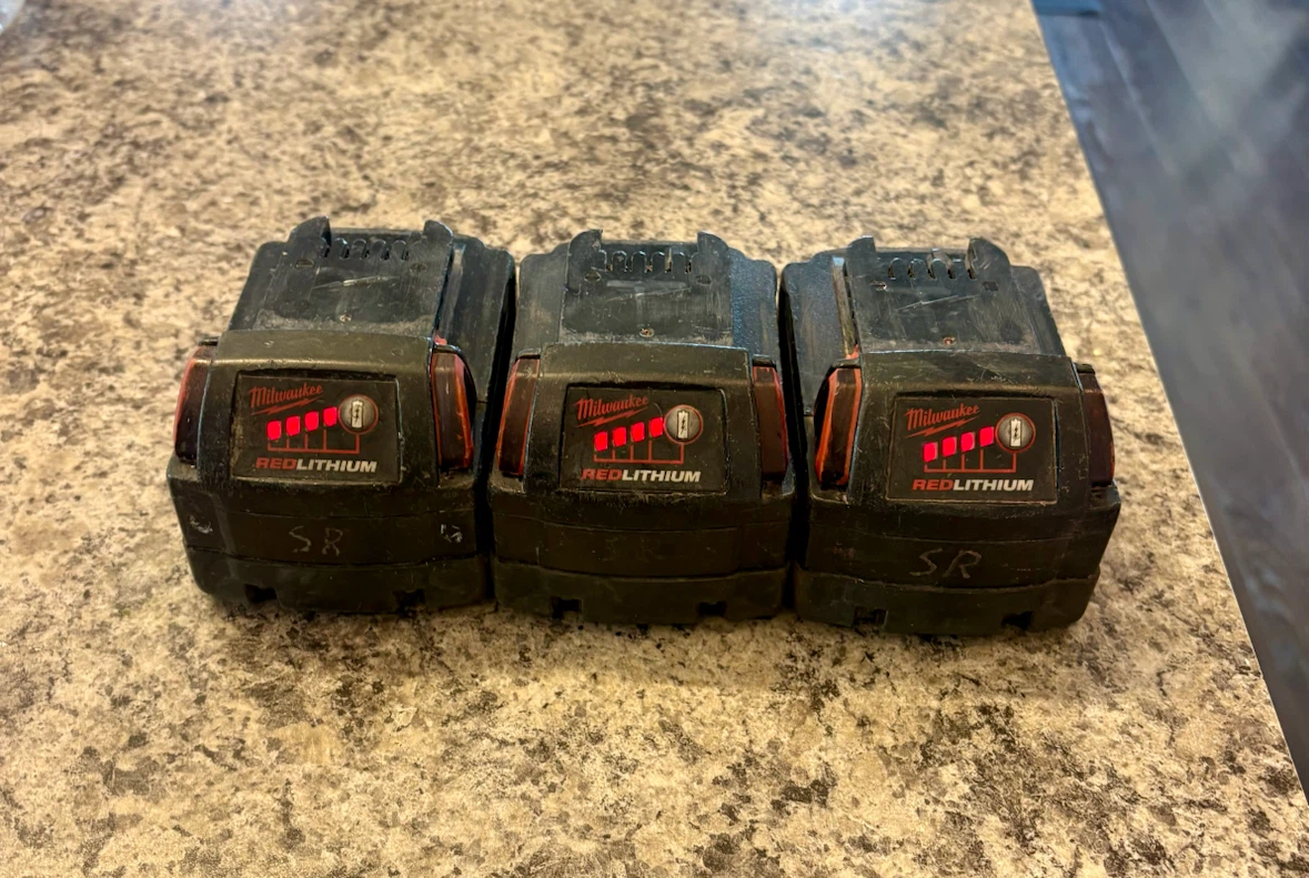3 Milwaukee M18 REDLITHIUM XC 5.0 Battery Packs $160 or $60 each