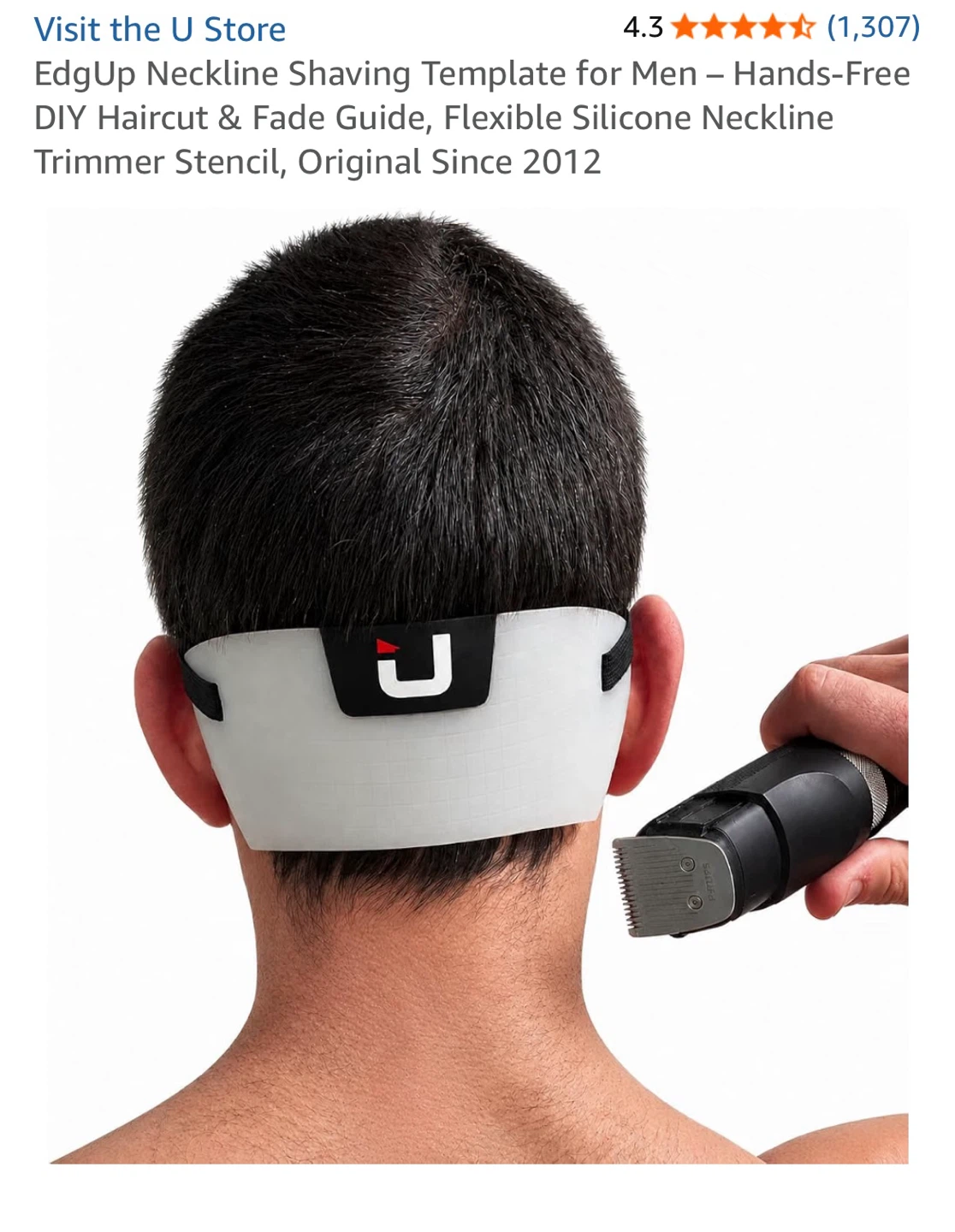 EdgUp Neckline Shaving Template self-haircut guide