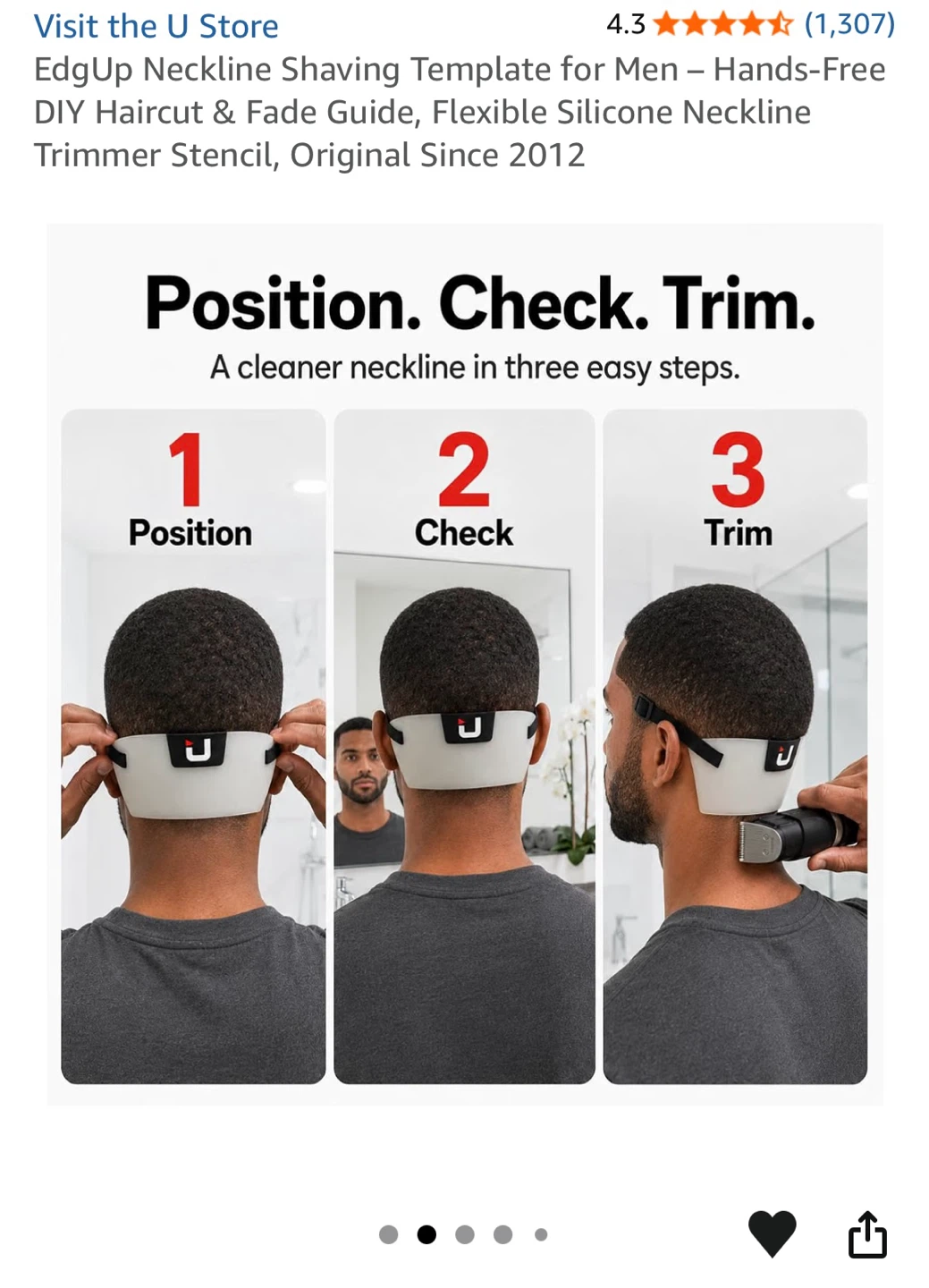 EdgUp Neckline Shaving Template self-haircut guide - photo 2