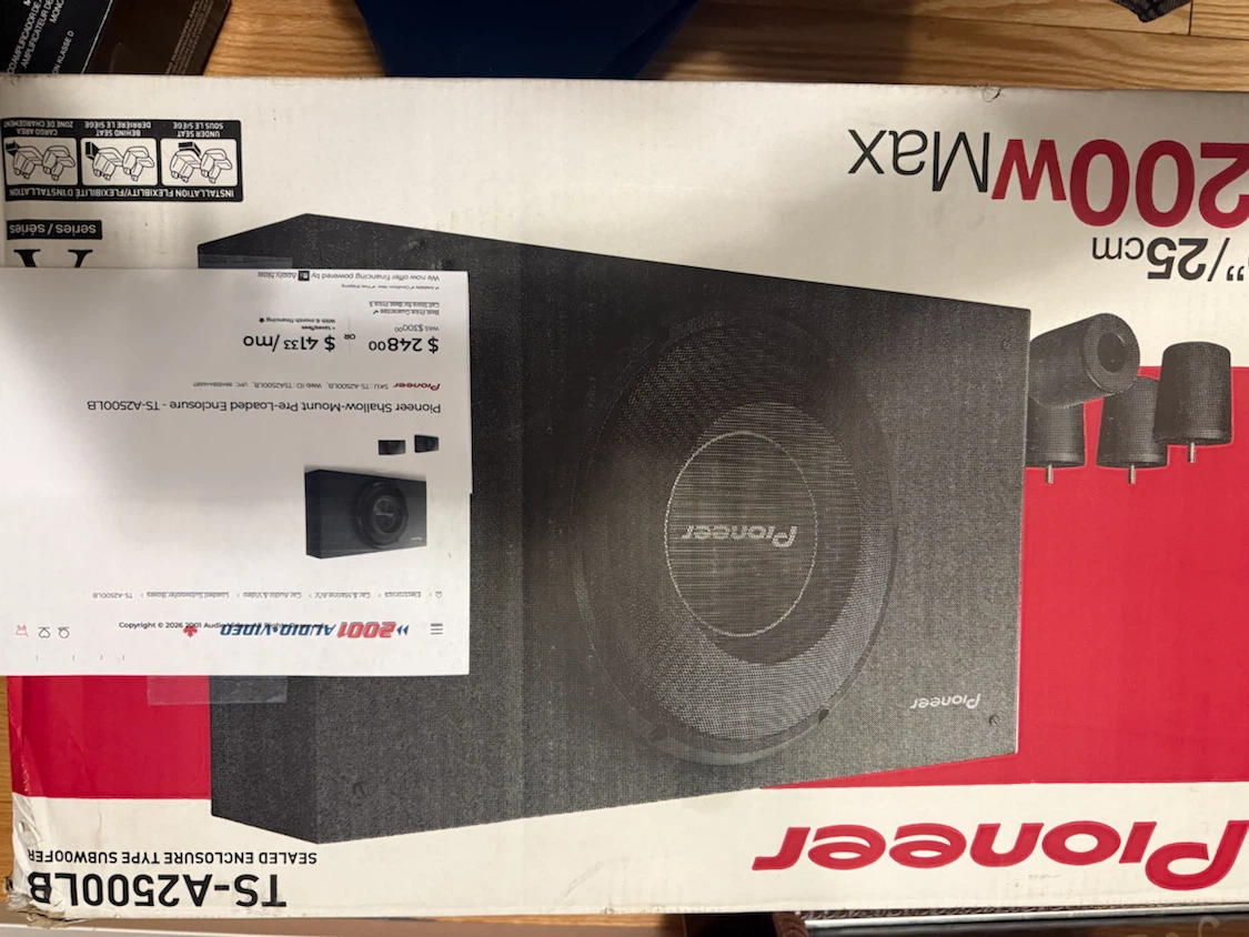 Pioneer TS-A250LB 10 inch Shallow-Mount Subwoofer