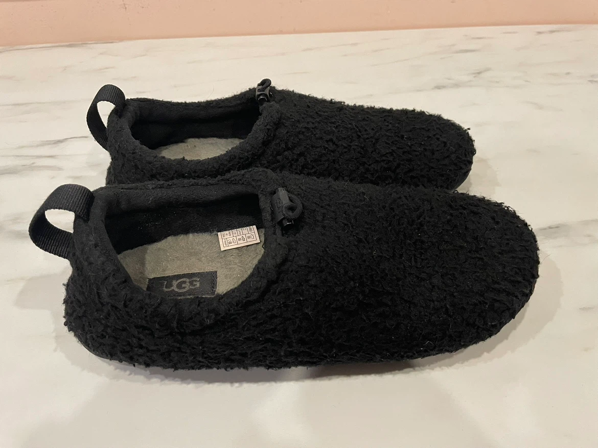 UGG Black Fleece Slippers