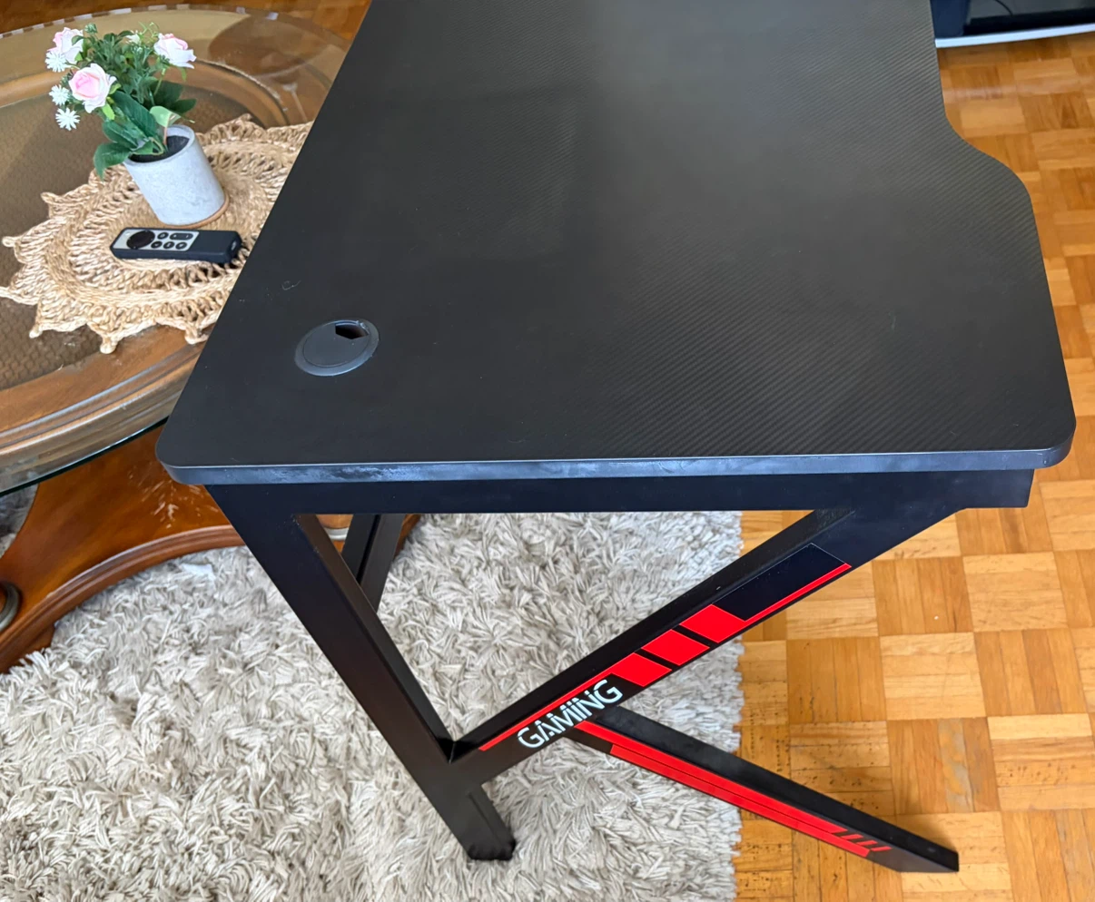 Black Carbon Fibre Gaming Desk - photo 4