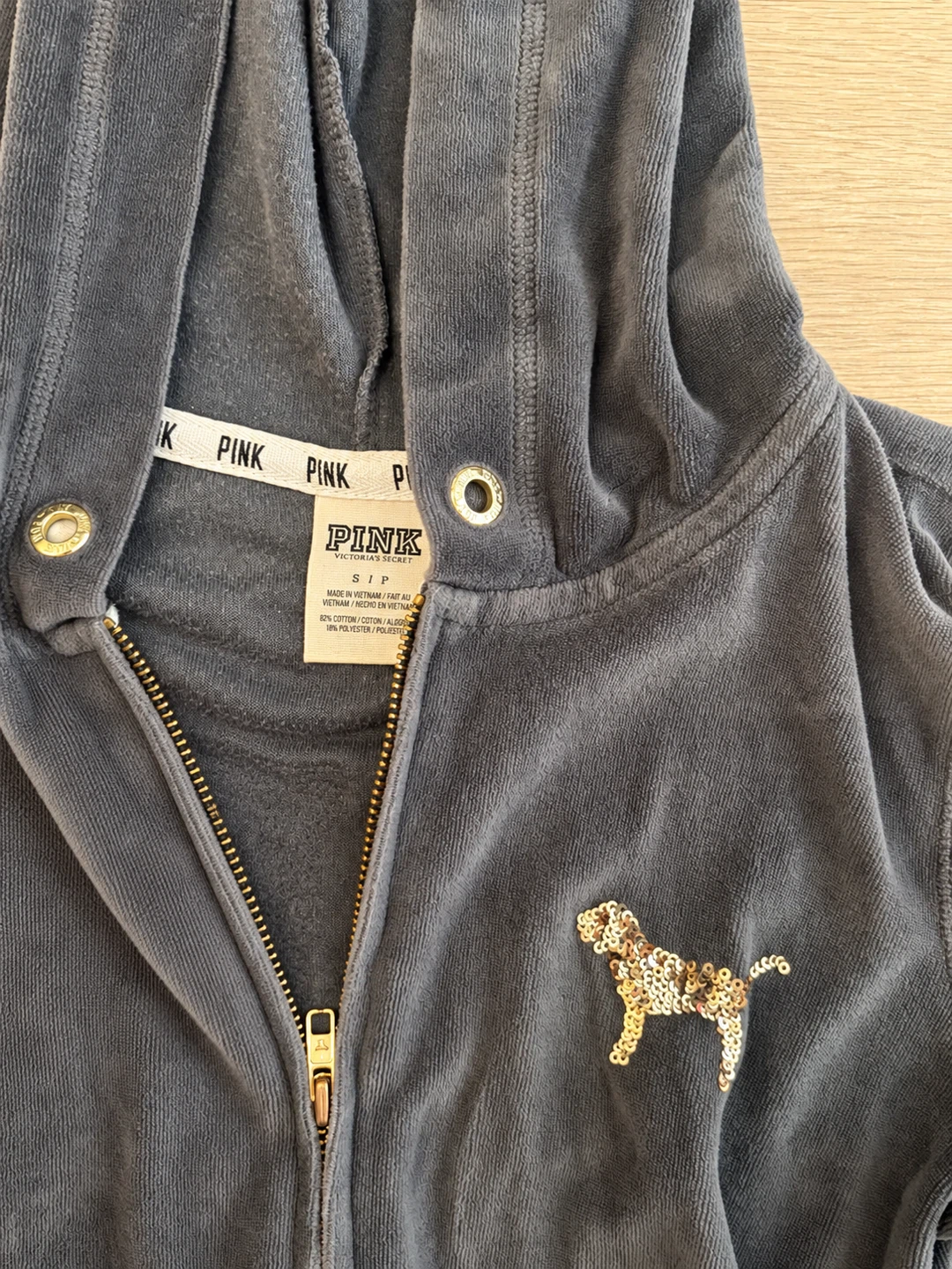 Pink Victoria's Secret Velour Hoodie - photo 3