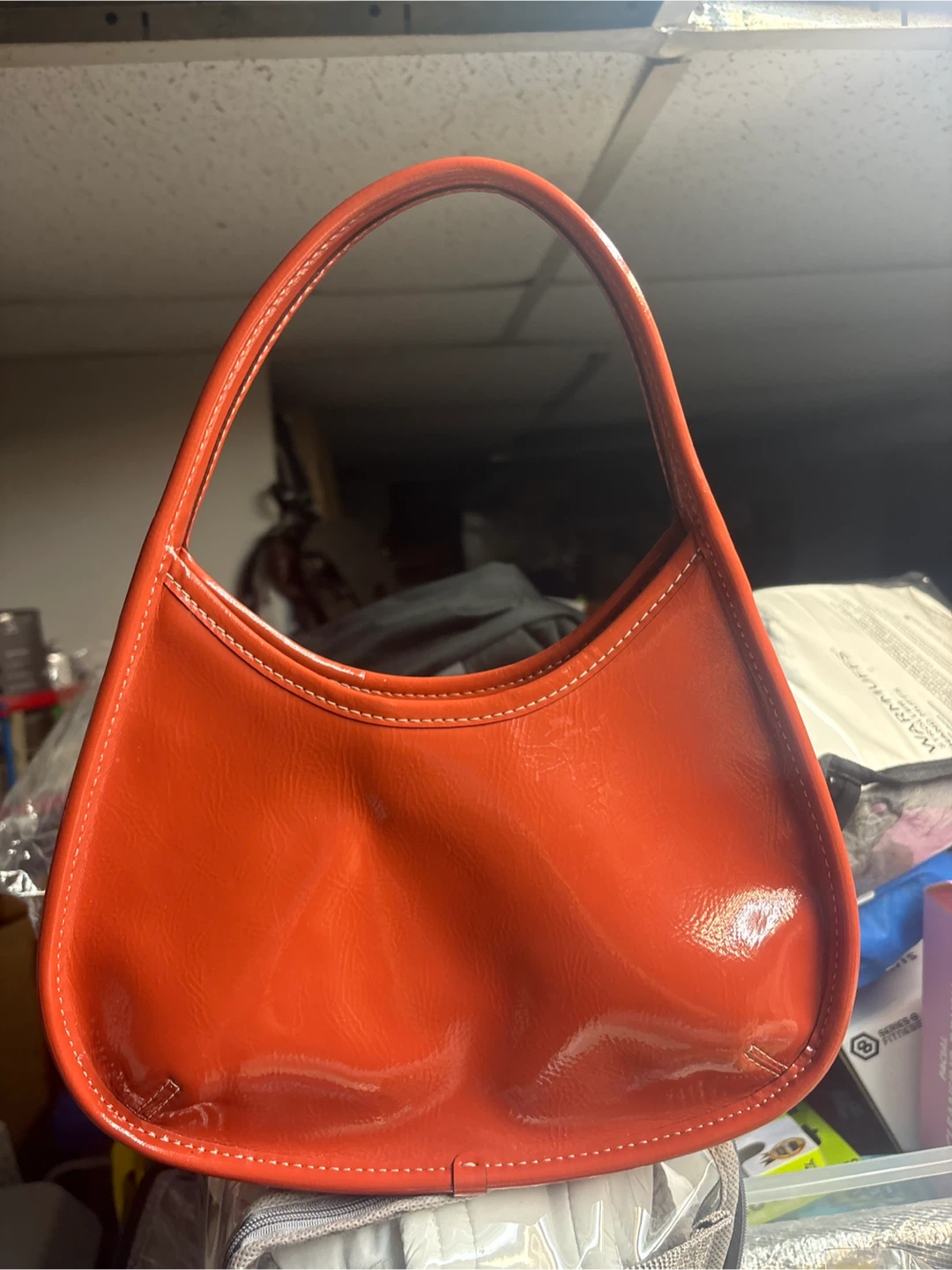 Coach Orange Patent Leather Handbag - photo 3