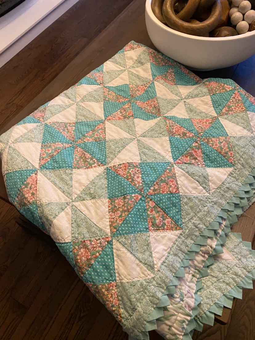 Vintage Eight Point Star Irish Chain Quilt - photo 4