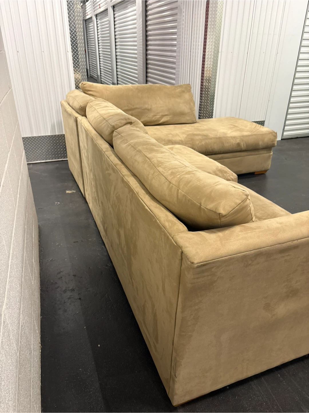 Beige Sectional Sofa with Chaise - photo 4