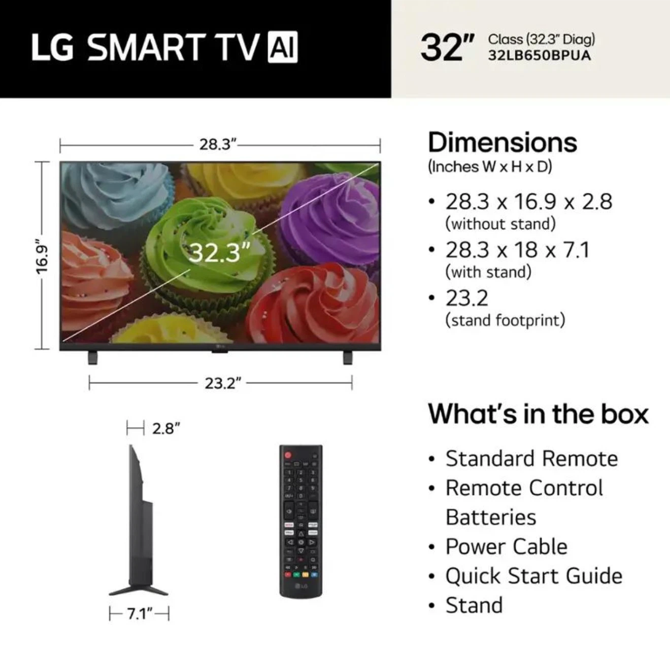 LG 32-inch Smart TV AI - photo 2