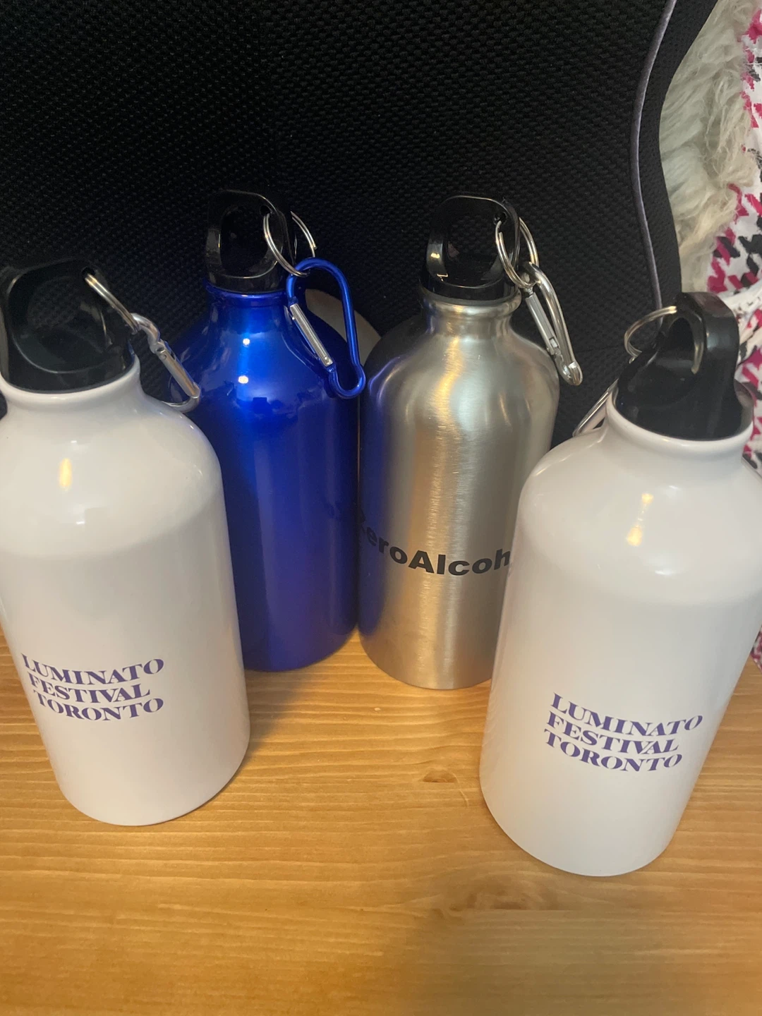Set of 4 Luminato Festival Toronto Water Bottles