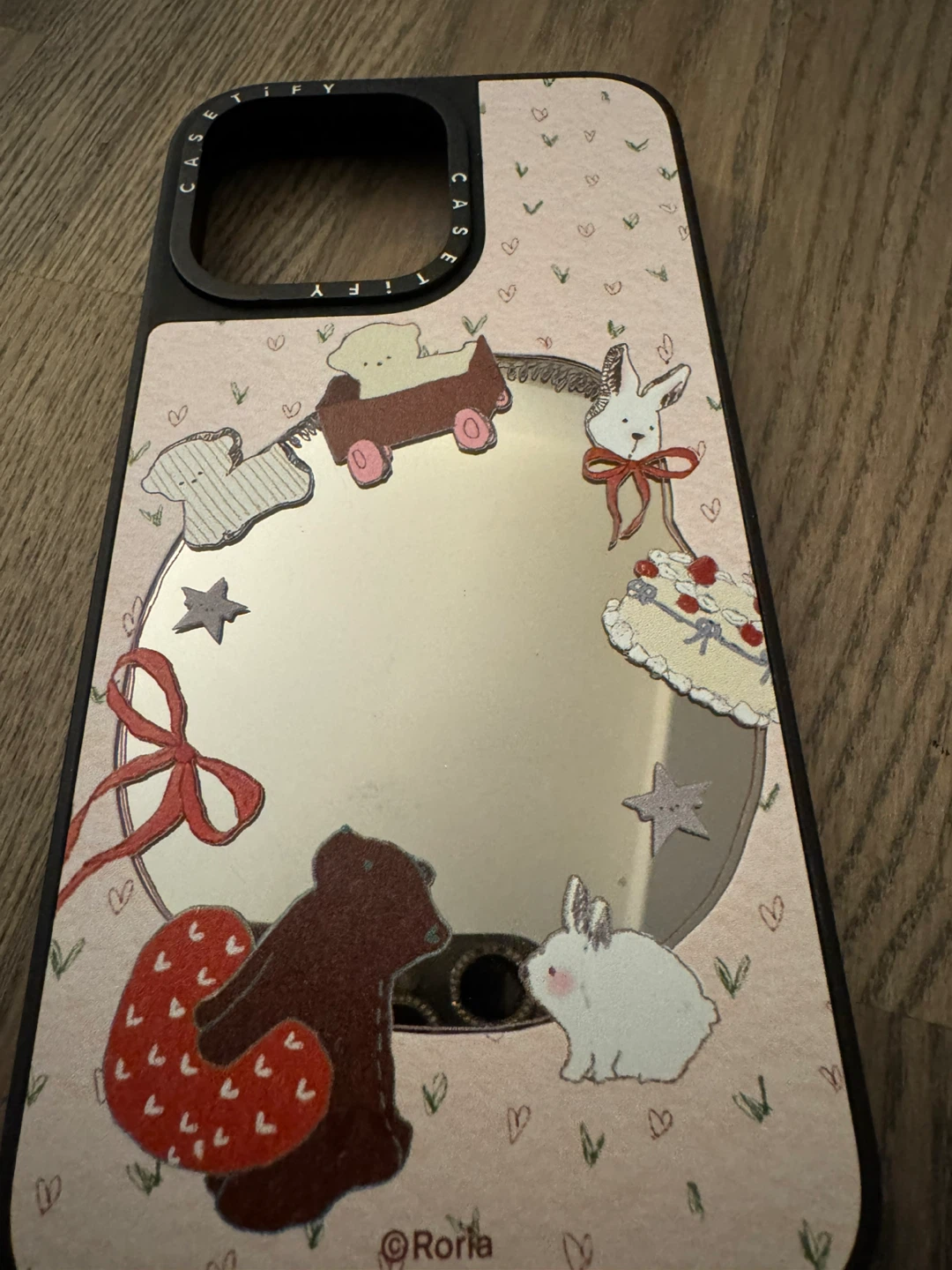 Designer’s iPhone 15 pro Case Casetify Mirror at the back