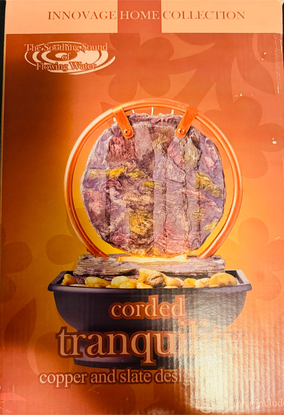 Innovage Corded Tranquility Copper and Slate Fountain - photo 3
