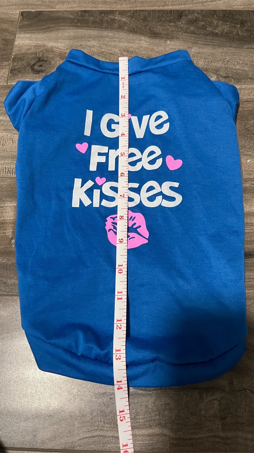 Blue I Give Free Kisses Dog Shirt