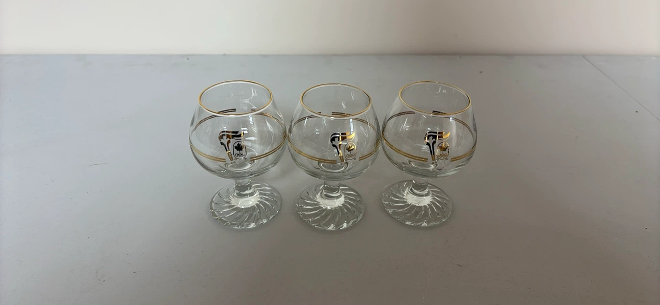 Set of 3 Canadian Olympic Snifter Glasses