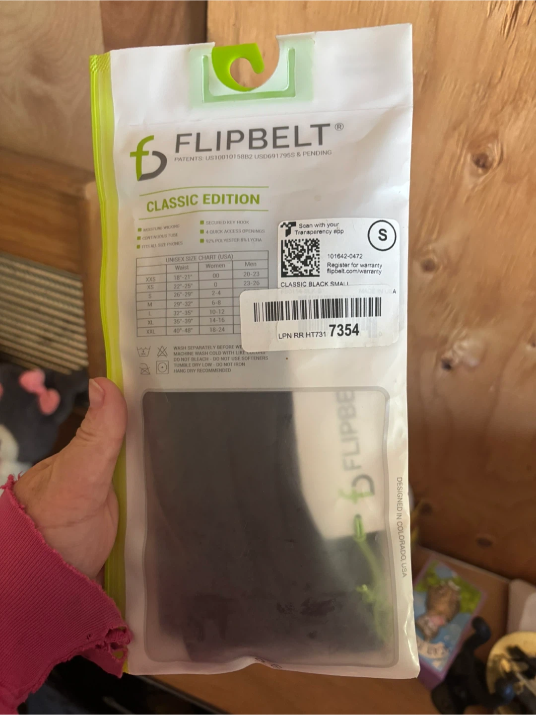 Flip belt size small