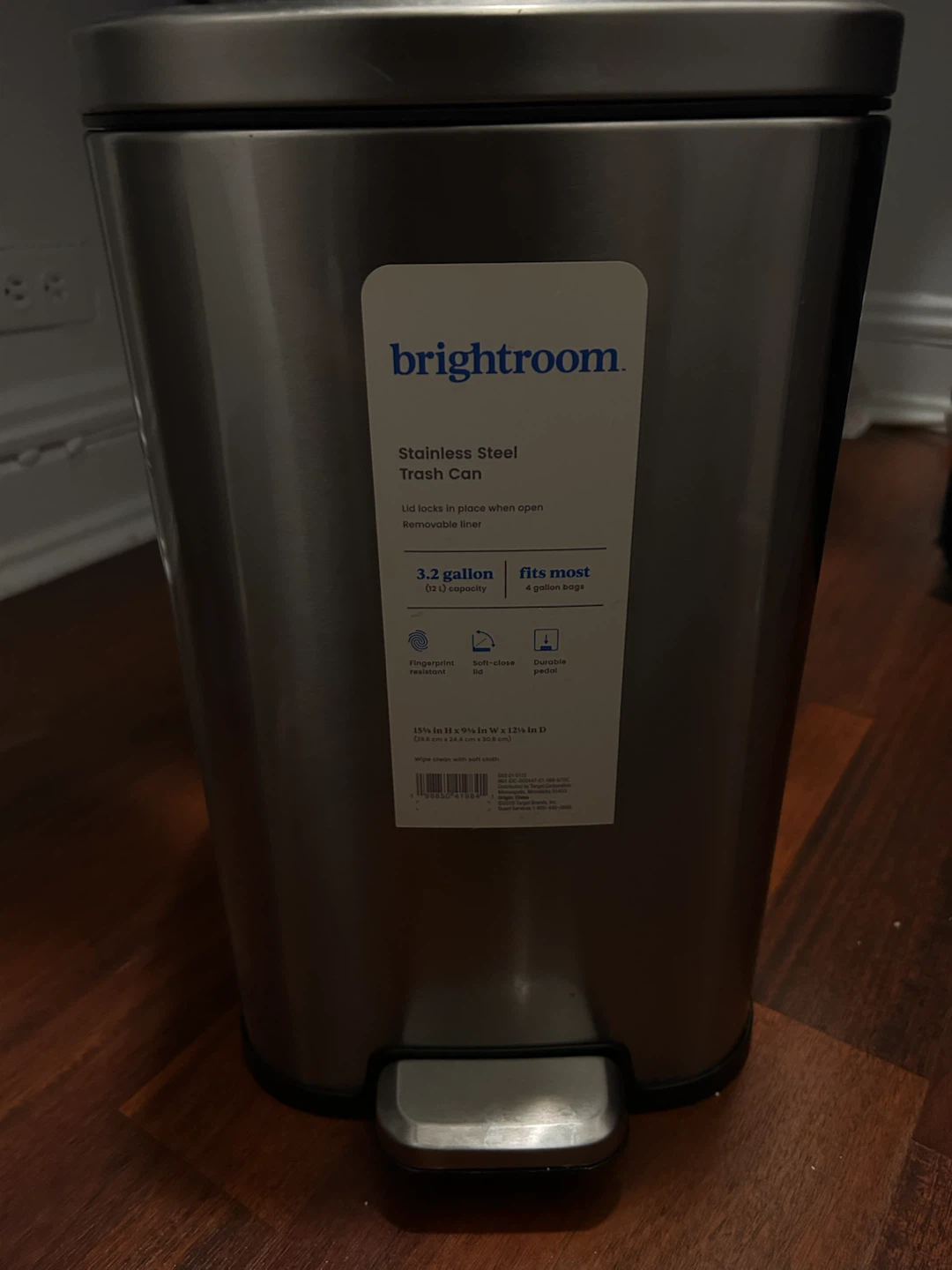 Brightroom Stainless Steel Trash Can 3.2 Gallon - photo 2