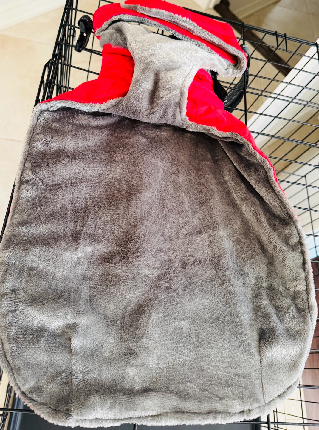 Red Quilted Dog Vest Harness - Size M - photo 5