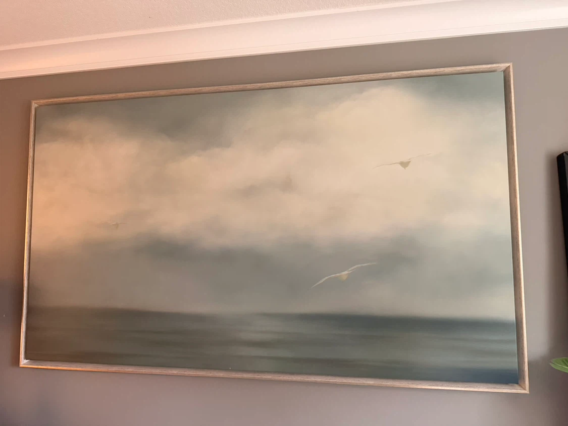 Large Framed Seascape Coastal Wall Art