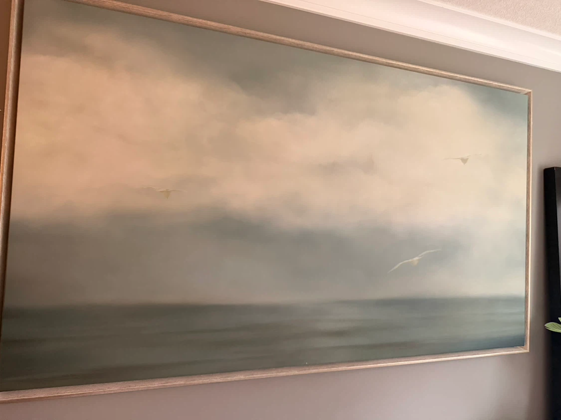 Large Framed Seascape Coastal Wall Art - photo 2
